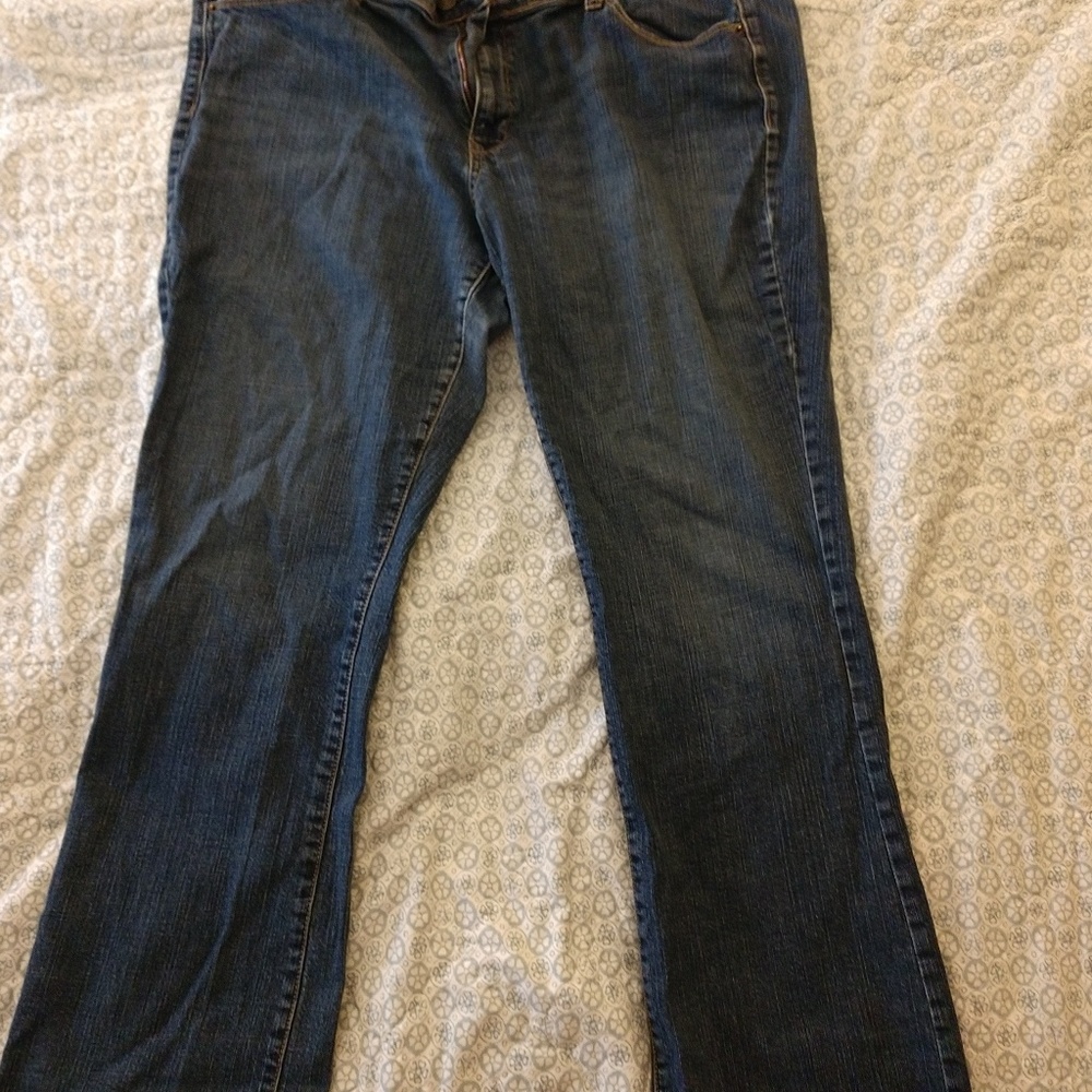 Women's sweet heart blue jeans